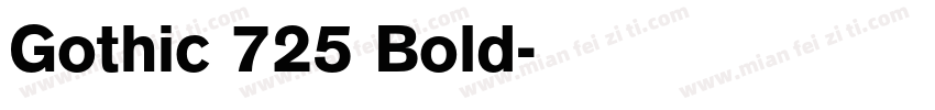 Gothic 725 Bold字体转换